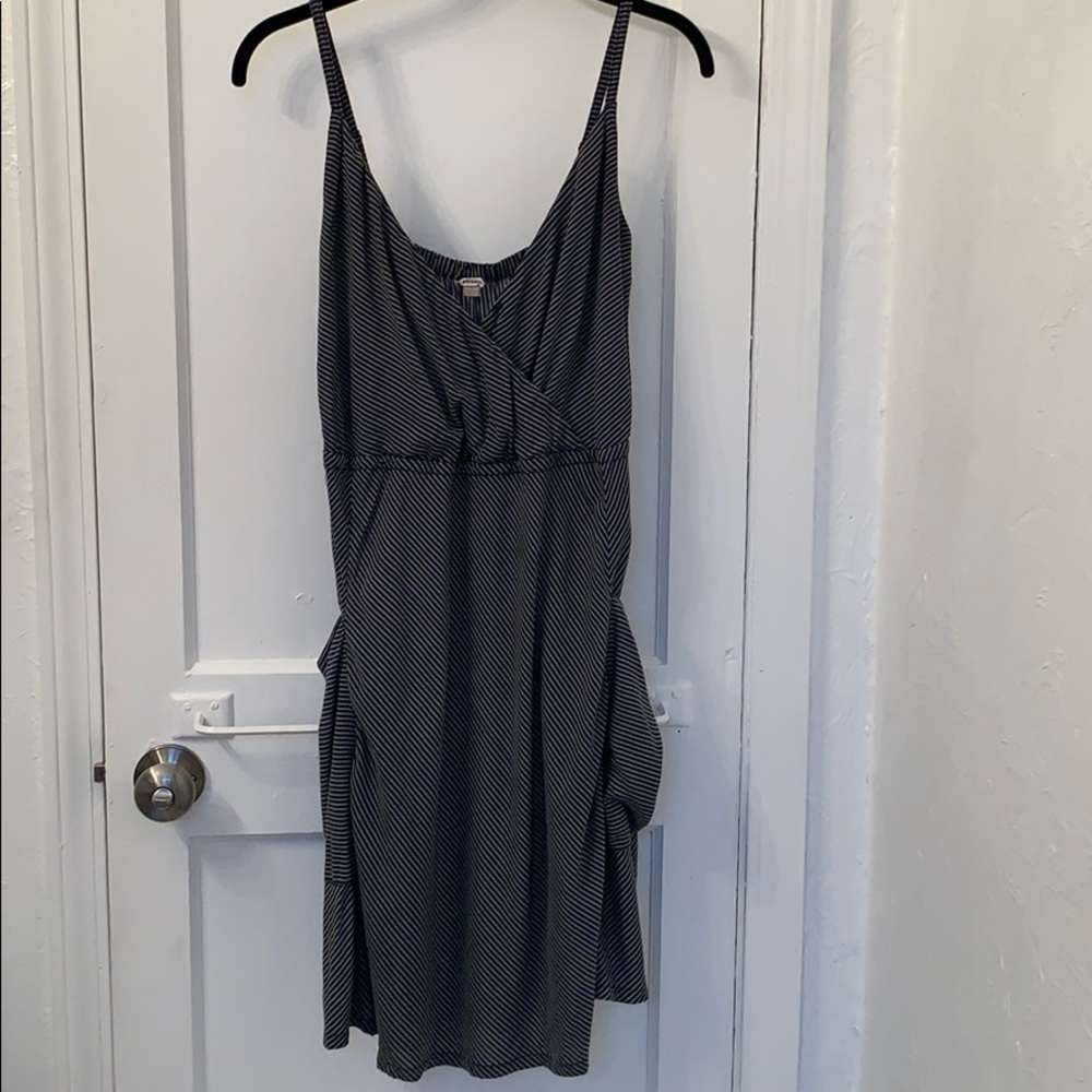 Navy-striped Fossil dress